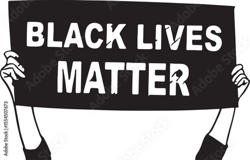 "Black Lives Matter Movement Protest Banner Design"