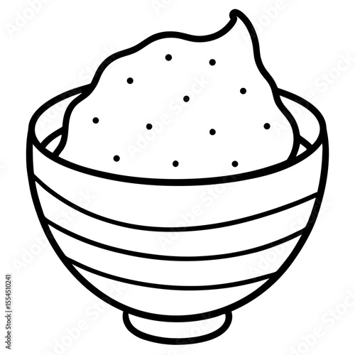 Lemon Sorbet line art vector