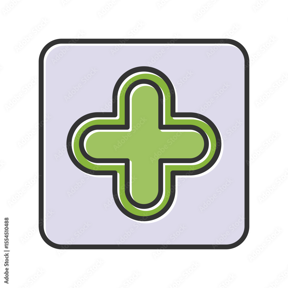 Obraz premium Plus Sign Vector Icon
