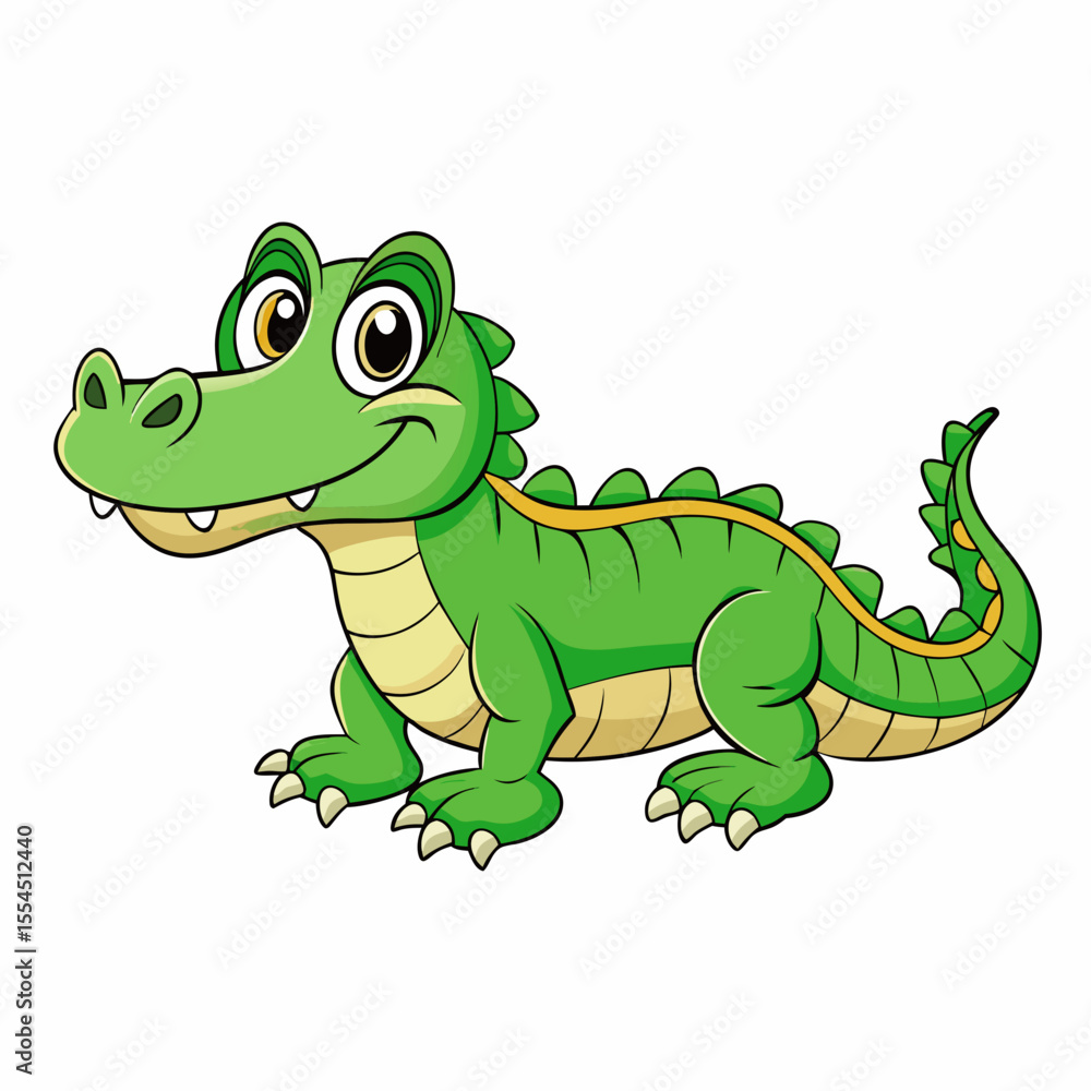Naklejka premium cartoon crocodile cartoon