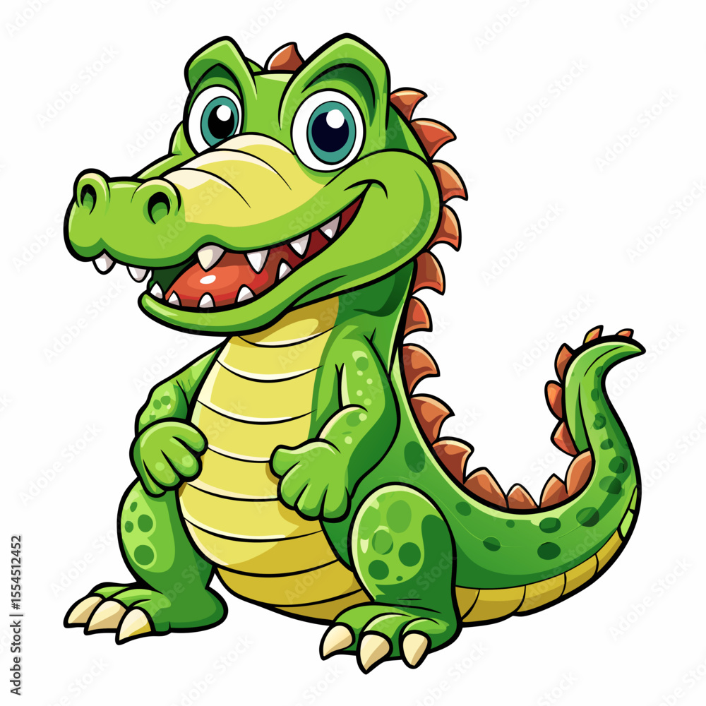 Fototapeta premium cartoon crocodile cartoon