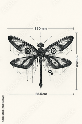 Uniquely designed futuristic symmetrical Butterfly. For design assets, education, decoration, posters, futuristic NFTs, typography, and illustrations.
