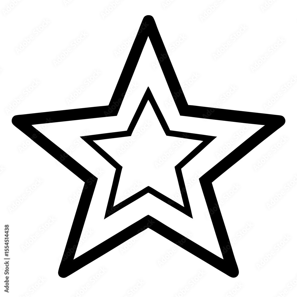 silver star on white