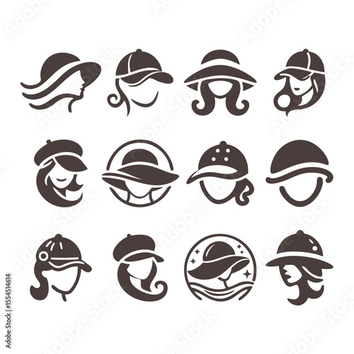 3Women Hat Logo Vector 2