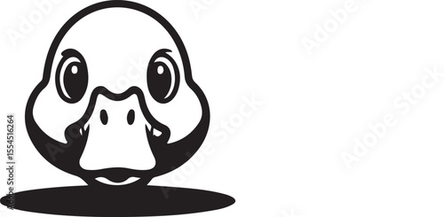 Adorable Duckling Illustration Cute Cartoon Duck Face Design