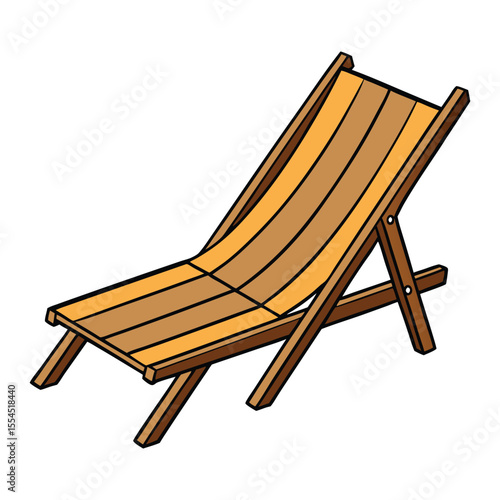 Wooden deck chair lounge sun chair with slatted design, reclining backrest, and foldable frame for easy storage. Perfect for relaxing outdoors, beach, or poolside.
