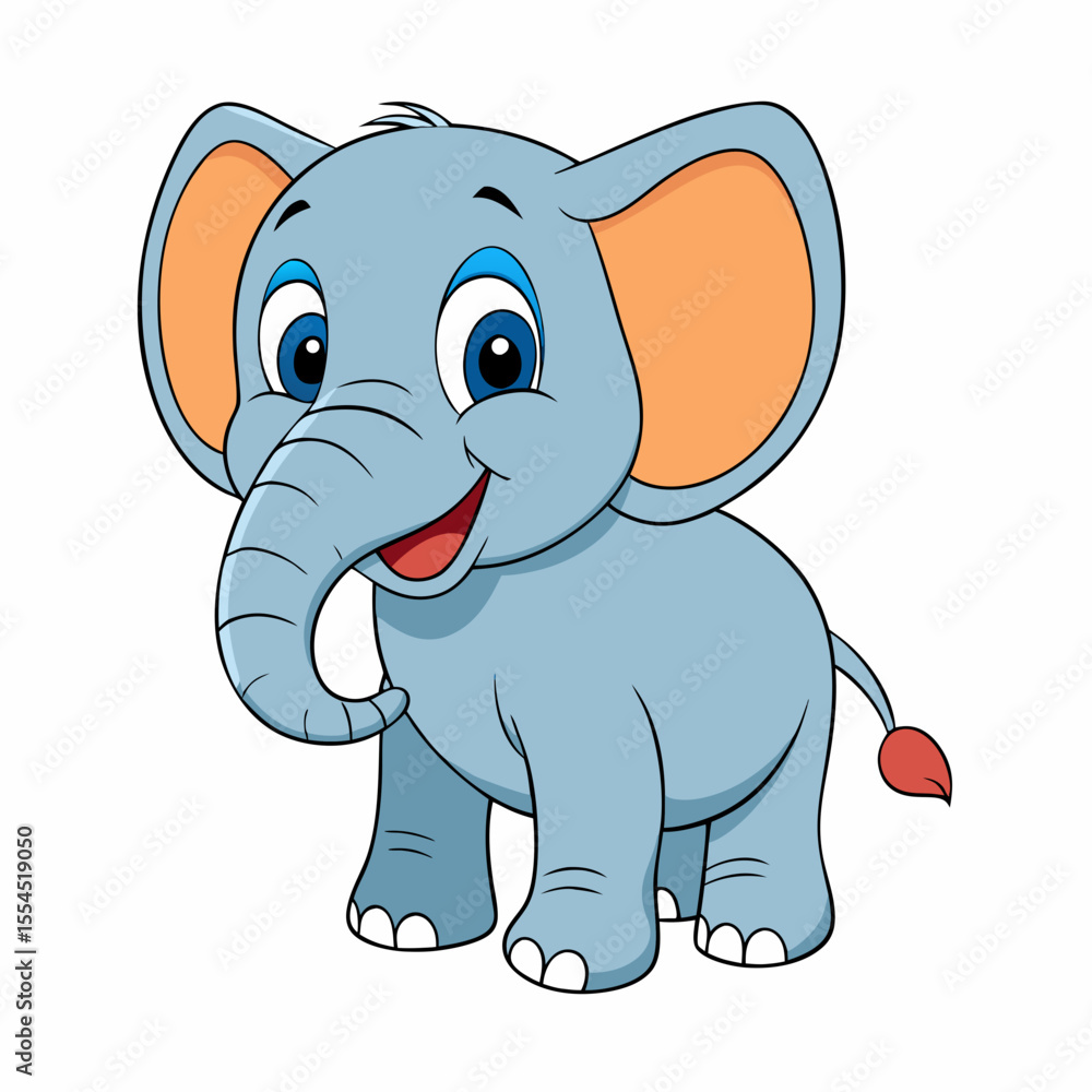 Obraz premium funny elephant cartoon