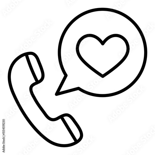 Crisis hotline icon. Symbolizes urgent help, compassionate communication, mental health assistance, and trusted care.