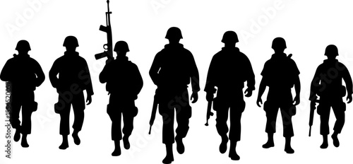 soldiers, military, army, advance, uphill, climb, 