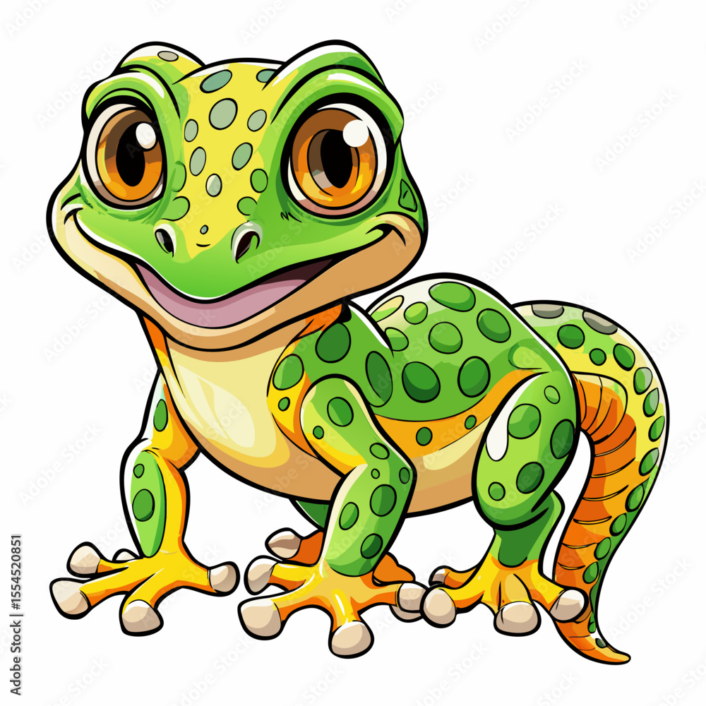 Fototapeta premium green frog with a smile