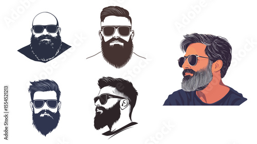 Generous handsome daddy with a beard smiling warmly, showing kindness and care, ideal for family, fatherhood, parenting, love, and lifestyle-themed designs, emphasizing warmth, trust, and affection 