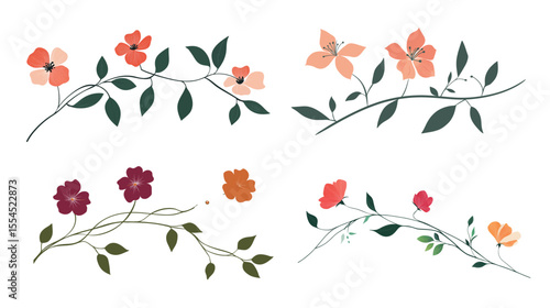 Wallpaper Mural Elegant floral background featuring a variety of blooming flowers in soft and vibrant colors, designed with graceful arrangements and decorative patterns, ideal for invitations, greeting cards, Torontodigital.ca