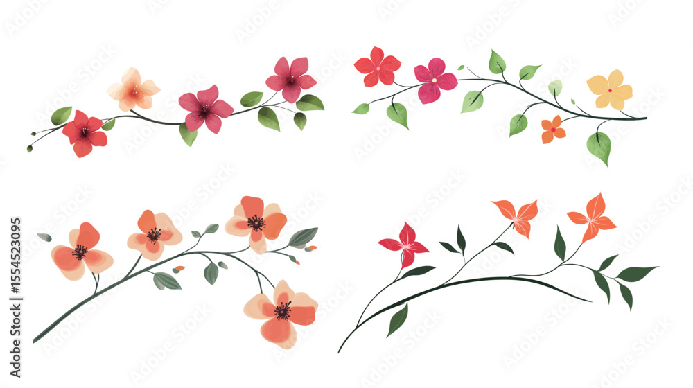 custom made wallpaper toronto digitalElegant floral background featuring a variety of blooming flowers in soft and vibrant colors, designed with graceful arrangements and decorative patterns, ideal for invitations, greeting cards,