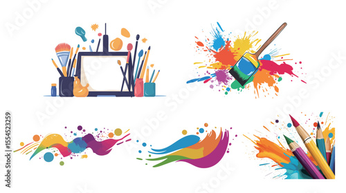 Creative and artistic concept focused on art and design, showcasing innovative ideas, unique styles, and expressive visuals that inspire imagination and originality, ideal for creative projects