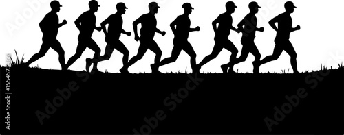 soldiers, military, army, advance, uphill, climb,  vector bundle