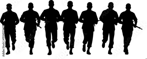 soldiers, military, army, advance, uphill, climb,  vector bundle