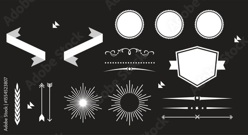 Mid-century Retro Adventure Badge Designs