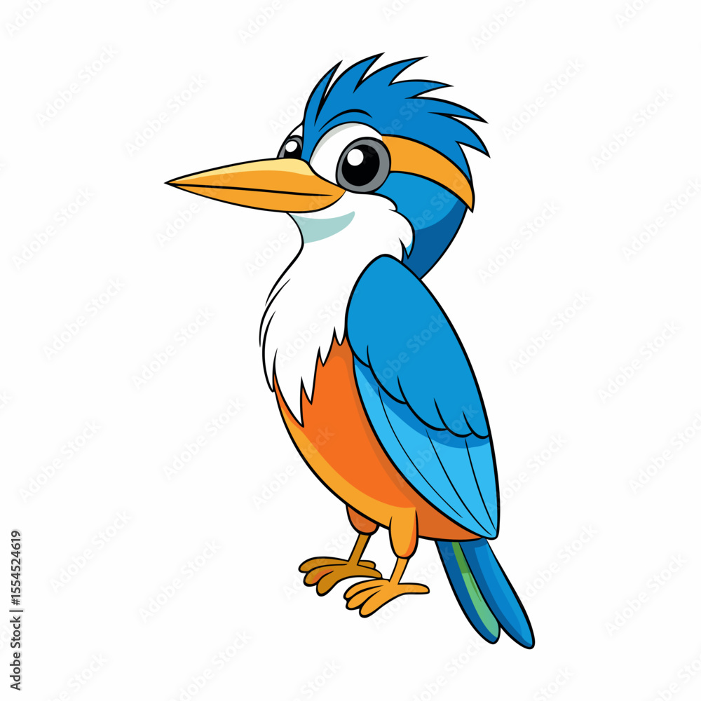 Fototapeta premium illustration of a blue bird