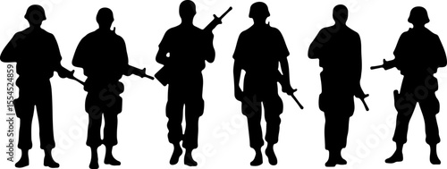 soldiers, military, army, advance, uphill, climb,  vector bundle