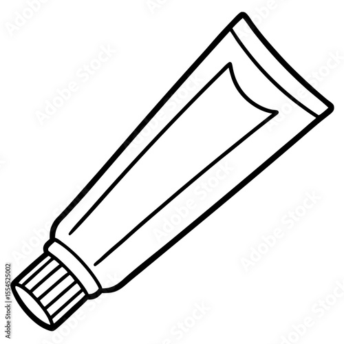 Toothpaste line art vector