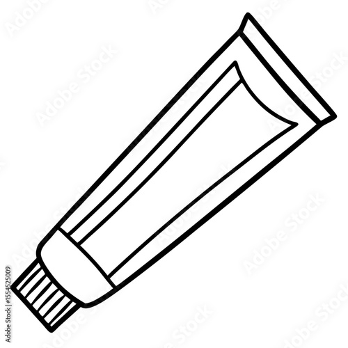 Toothpaste line art vector