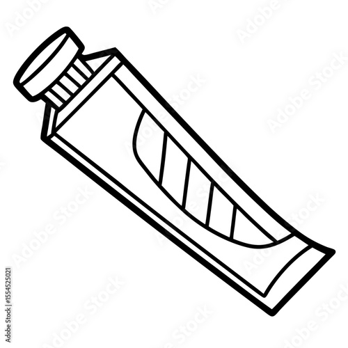 Toothpaste line art vector