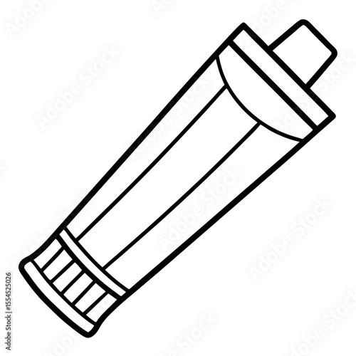 Toothpaste line art vector