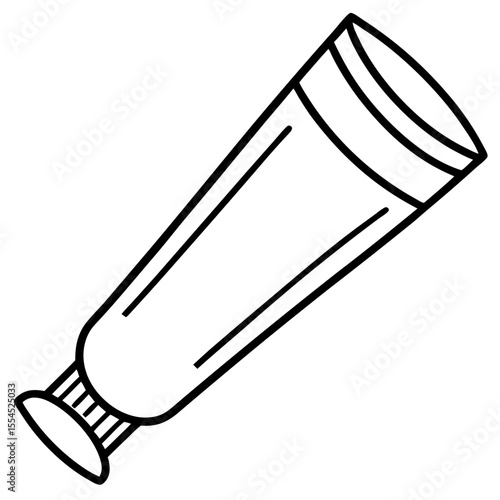 Toothpaste line art vector