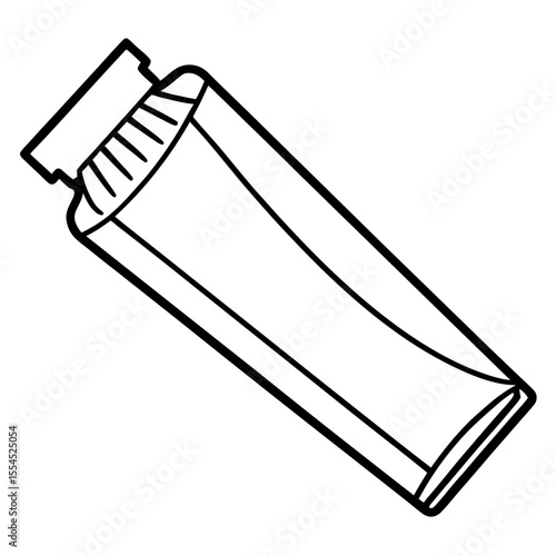 Toothpaste line art vector
