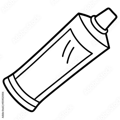 Toothpaste line art vector
