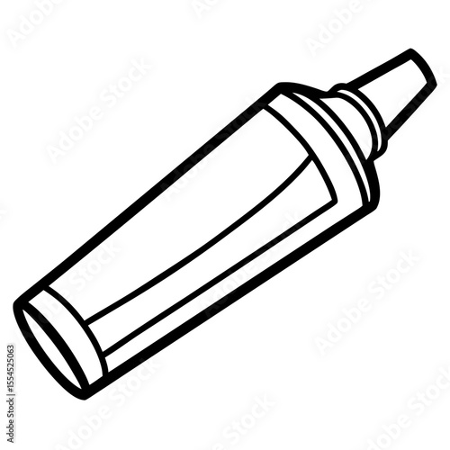Toothpaste line art vector