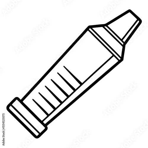 Toothpaste line art vector