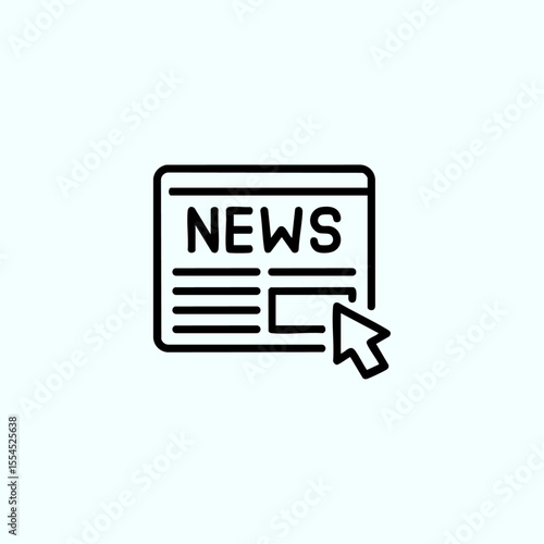 News Portal icon logo flat vector design