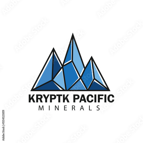 Kryptk Pacific Minerals: Mountain-Inspired Logo for Geology & Mining Brand