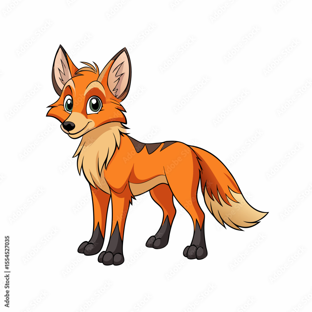 Obraz premium red fox cartoon
