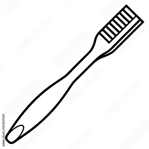 Toothbrush line art vector