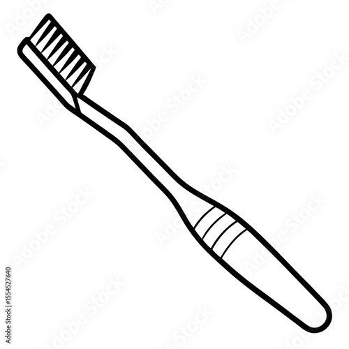 Toothbrush line art vector