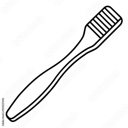 Toothbrush line art vector