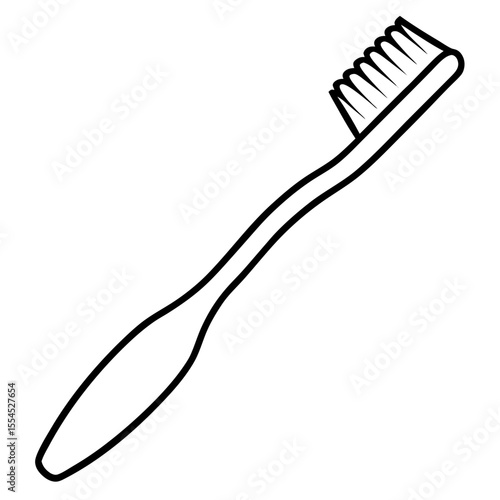 Toothbrush line art vector
