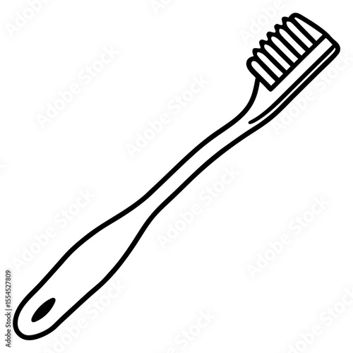 Toothbrush line art vector