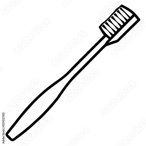 Toothbrush line art vector