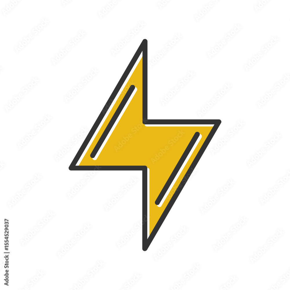 Flash On Vector Icon Flash On Vector Icon