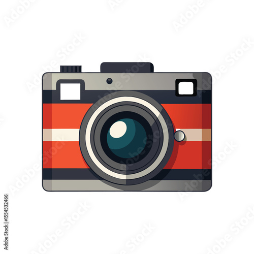 digital camera on white background