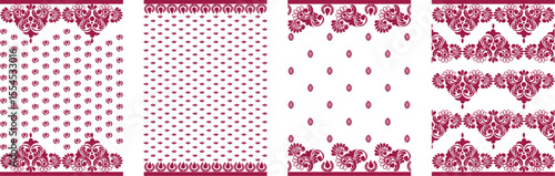 multiple saree design Pattern, saree Pattern, puja saree, with saree with red border