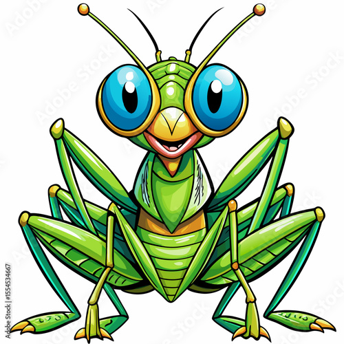 praying mantis isolated on white