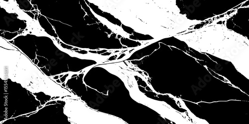 "Elegant black marble texture with striking white veins. Perfect for backgrounds, modern interior design, luxury product mockups, and digital graphics requiring a high-contrast natural stone effect"