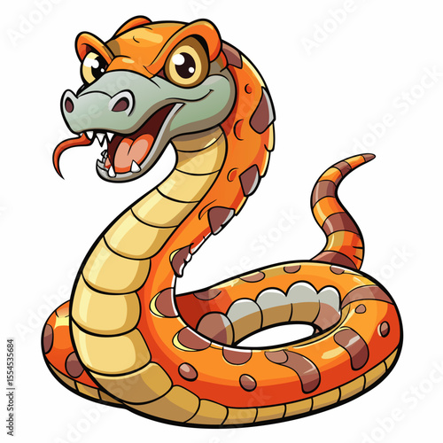cartoon snake with a snake