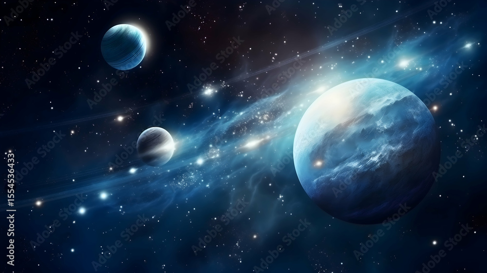 Obraz premium planet with space