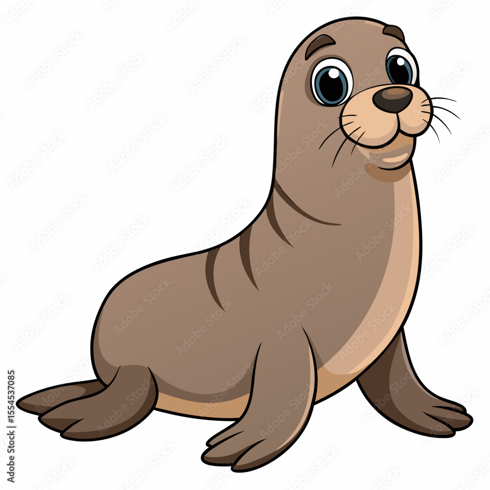 Fototapeta premium sea lion cartoon