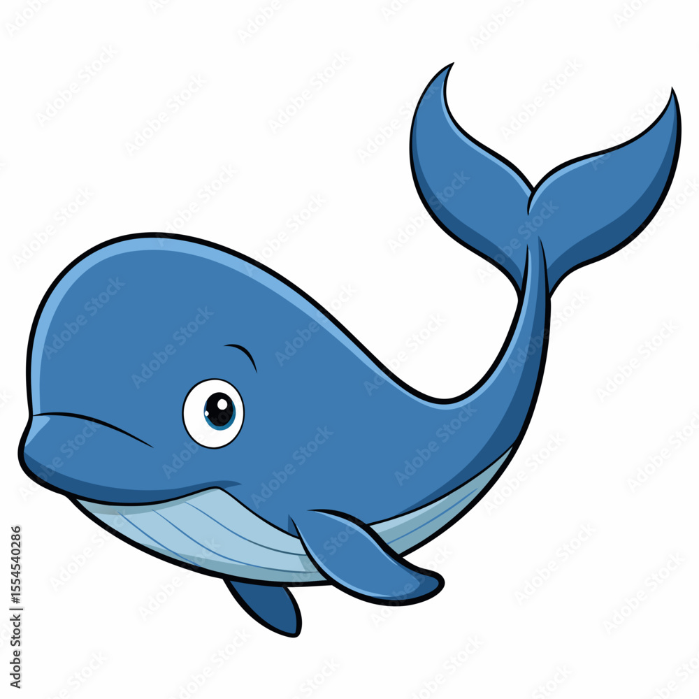 Fototapeta premium vector illustration of a cartoon shark